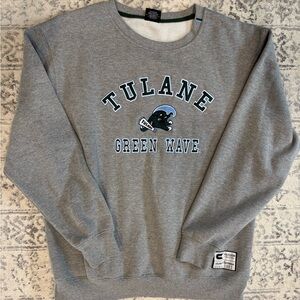 Gray Tulane Green Wave Sweatshirt XXL